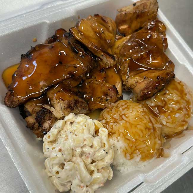 Maui Bus Stop Fort Walton Beach restaurant and bar Hawaiian BBQ pork and rice